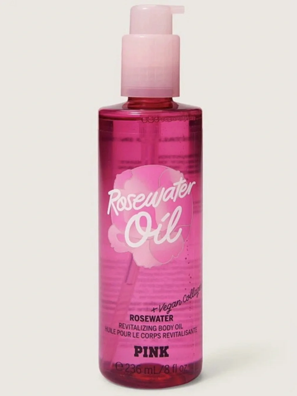 Victoria's Secret PINK Rosewater Revitalizing Body Oil ~ 8 fl.oz.